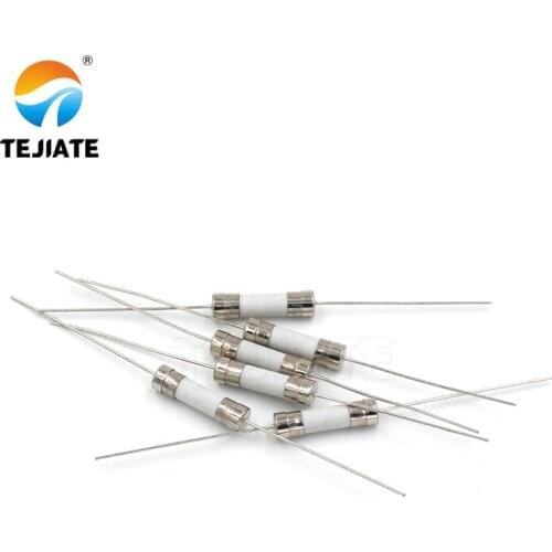 10PCS Ceramic Fuse With Pin 10/12/15/20/25/30A 250V 6*30MM Pin Blow Fuse With legs