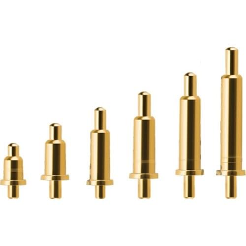 10pcs/lot Spring Loaded Pogo Pin Connector through Holes PCB Height 3 3.5 4 4.5 5 5.5 6 6.5 7 7.5 8 8.5 9 mm Flange Single 1A