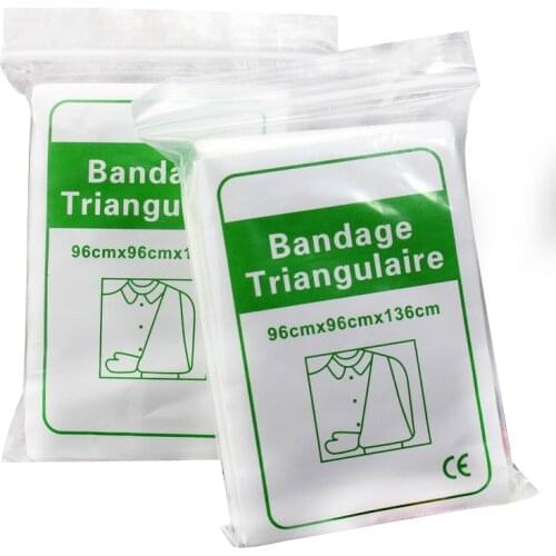 10pcs Non-woven Triangle Bandage Thickened Triangle First Aid Bandage Security Protection Bandage Self Adhesive Elastic Bandage