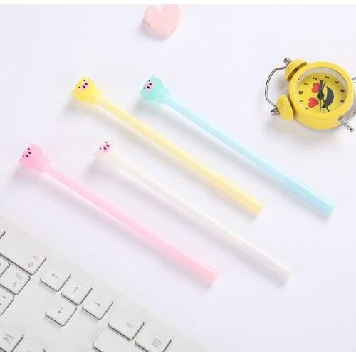 100 pcs Stereo Jelly Piglet Neutral Pen Students Use Signature Pen Student Stationery Wholesale