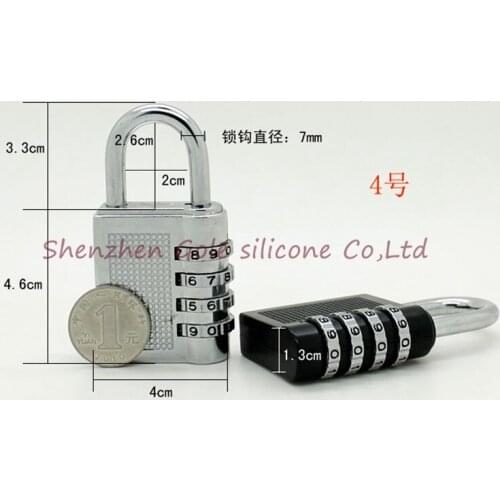 50pcs New 4 Dials Resettable Combination Password Lock Safe Door Locker Pad Lock Padlock For Travel Luggage Suitcase