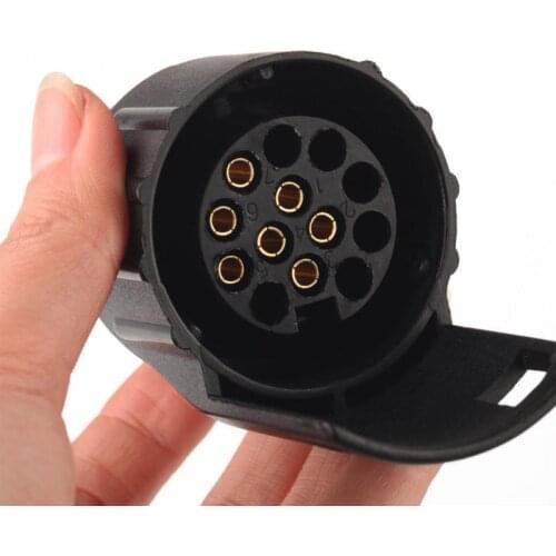 7 to 13 Pin Car Trailer Plug Socket 7-Pole Wiring Connector 12V Towbar Towing Caravan Truck Plug Car Electronic RV Accessories
