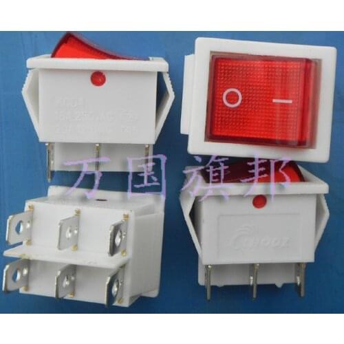 Free Delivery. with 16A shaped rocker switch lioujiao lightship length 32MM width 25MM white red button
