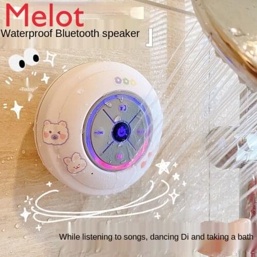 Bluetooth Speaker Wireless Bathroom Waterproof Stereo System Household Outdoor Mini Suction Cup Universal Cute New