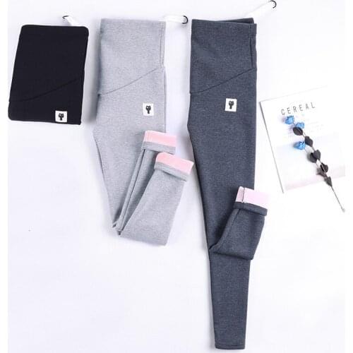 Maternity Pants Large Size Wear Outside In Autumn Velvet Thick Pants Fashion Pregnant Women Trousers Winter Stomach Lift Pants