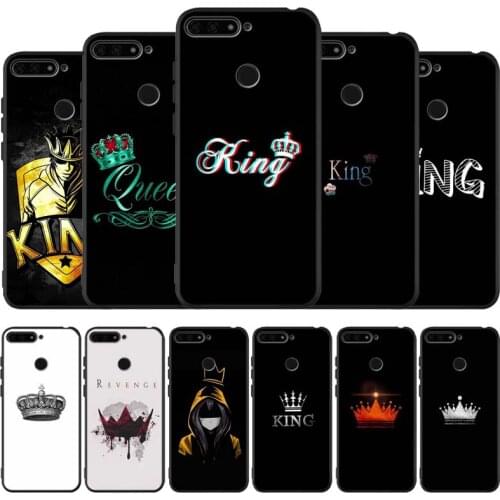 King and queen black Silicone Phone Case For honor 30 20 Pro 8 8X 9 10 20 Lite Mate 10 20 30 Lite Pro cover