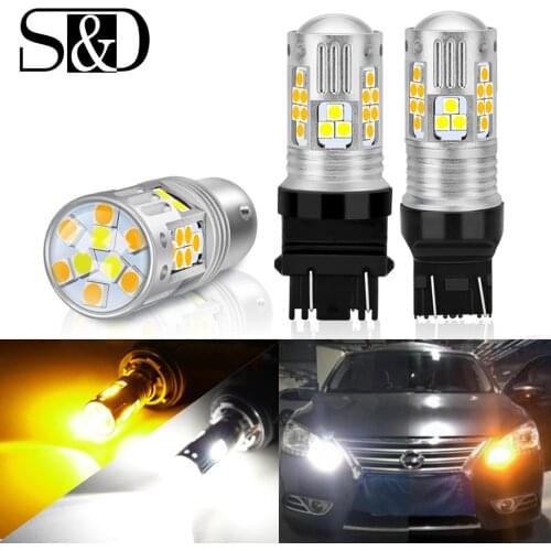 Switchback BAY15D 1157 P21/5W 36 LED T20 W21/5W 7443 Led T25 3157 P27/7W DRL Turn Signal Dual Color Auto Bulb Amber White Lamp