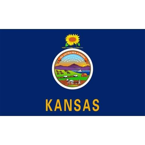 Kansas Flag Yehoy hanging 90*150cm USA For Decoration