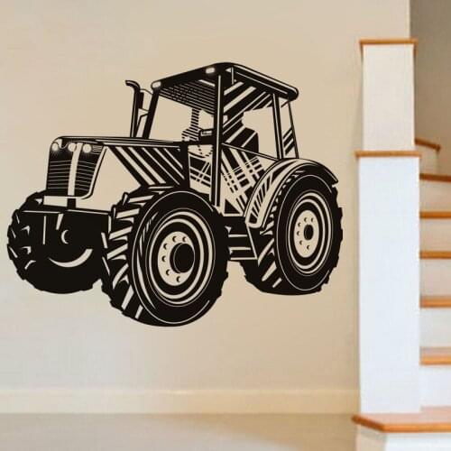 Hot Sale Driving Tractor Transport Wall Sticker Car Hollow Out Wall Decal Living Room Boys Room Nursery Decoration
