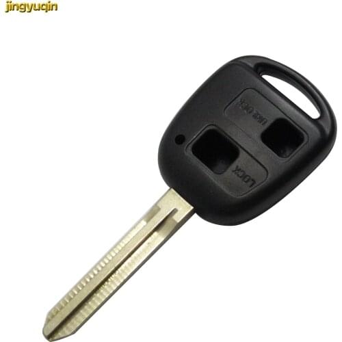 Jingyuqin 10ps 2 Buttons New Uncut Replace Remote Transponder Ignition Key Shell Cover Case for Toyota Tacoma Toy43 Blade