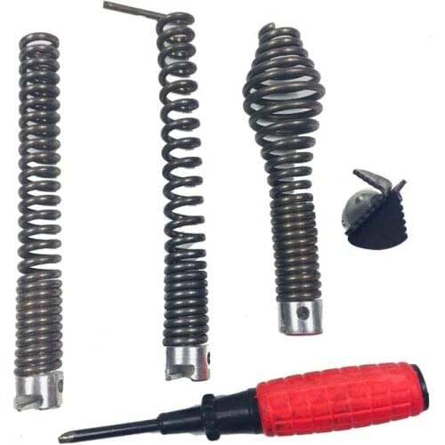 Sewer Snake Machine Accessories Straight Bulb Restrieving Auger Blade Grease Sawtooth Cutter for Diameter 16mm Soft Shaft