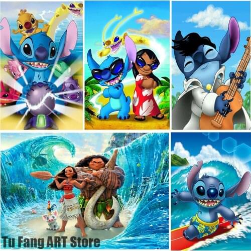 Canvas Painting Wall Art Disney "Stitch Lilo Series" Posters and Prints Room Decor Wall Decor Pictures Kids Home Decoration