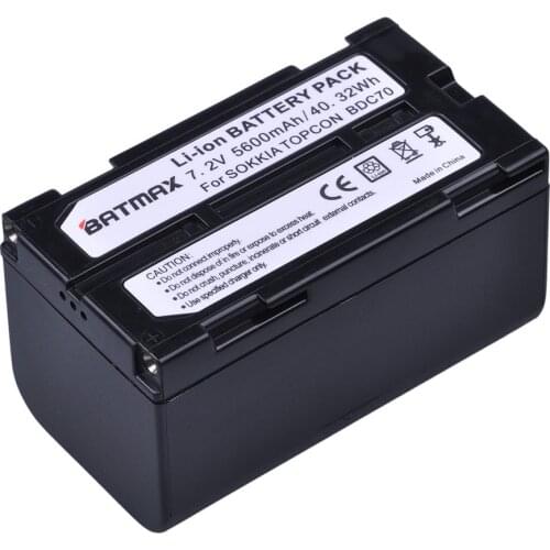 1Pc 5600mAh BDC70 Li Ion Rechargeable Battery for Topcon Sokkia Total Stations, Robotic Total Stations and GNSS Receivers