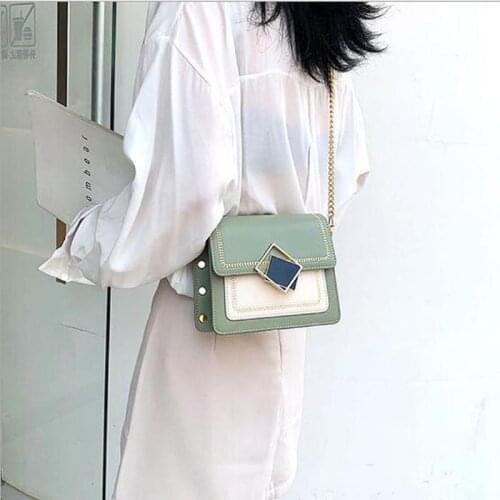 SENMEIXI Small Fresh Bag Female Bag 2021 Popular New Korean Version of The Trendy Fashion Shoulder Bag Wild Chain Crossbody Bag