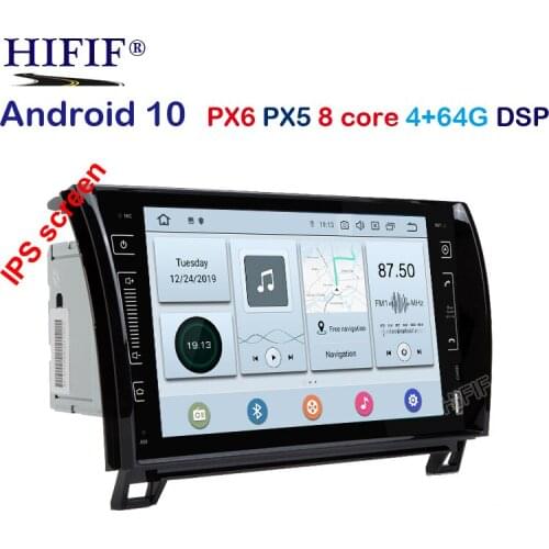 9" IPS DSP 4G Android 10 PX6 2 DIN CAR multimedia player for Toyota Sequoia Tundra RADIO stereo auto audio navigation no DVD