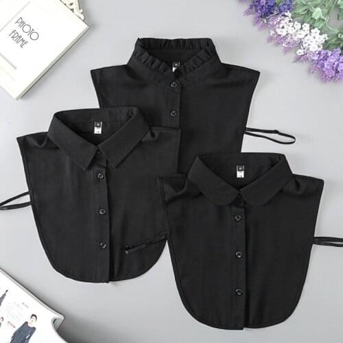 2021 Mens White/Black Fake Collar for Women Detachable Collars Detachable Lapel Shirt False Collars Blouse Neckwear Nep Kraagie