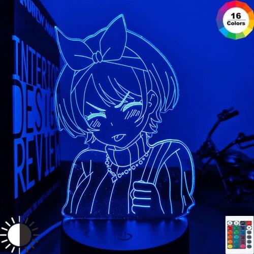 Anime Rent A Girlfriend Sarashina Ruka Night Light for Kids Bedroom Decor Birthday Gift Manga Kanojo Okarishimasu Lamp