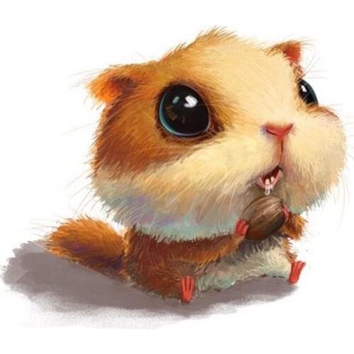 Full Square Diamond Mosaic Embroidery Guinea Pig Wall Decor DIY 5D Full Diamond Painting Cross Stitch Cartoon Gift For Child