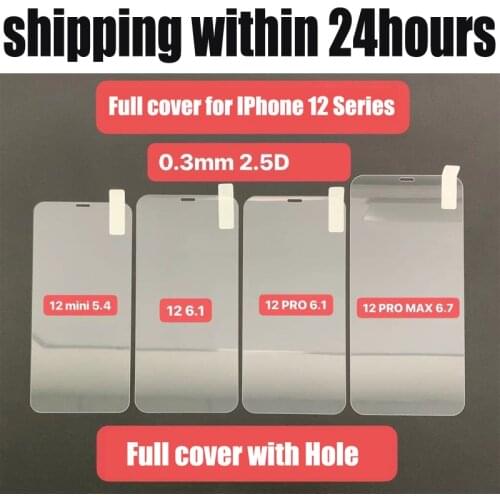 50pcs 2.5D 0.3mm Clear Tempered Glass For iPhone 12 11 pro MAX X XS MAX XR 6 7 8 Plus Transparent Screen Protector