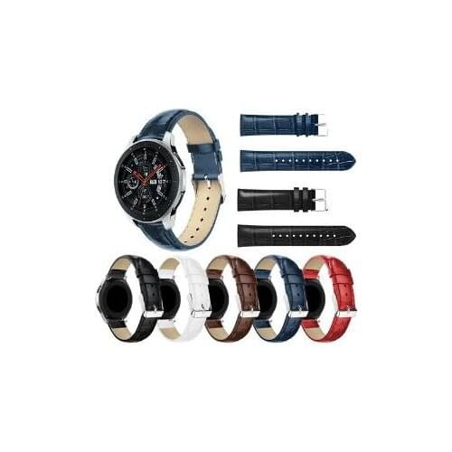 22mm luxury leather Strap For Samsung Gear sport S3 watch band classic frontier wristband for Samsung Galaxy 46mm bracelet strap