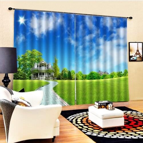 Luxury Blackout 3D Window Curtain For Living Room nature scenery landscape curtains Drapes Cortinas