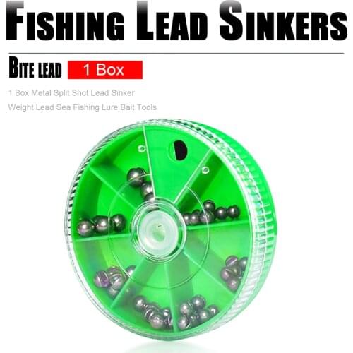Open Bite Weight Sinker Plumbum Fishing Clip Plumbum Biting Round Plumb Box Tackles Fishing Tool for Fishing Enthusiasts