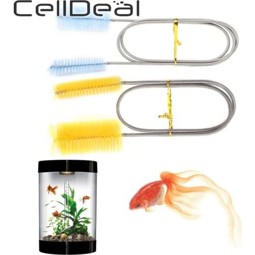 45/90/155/200cm 360 Rotation Spiral Pipe Cleaning Brush Double Head Soft Fish Tank Air Tube Hose External Filter Aquarium Supply