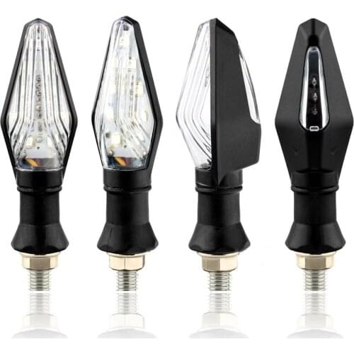 Universal Double-sided Turn Signals Indicator Light Blinker Lamp Motorcycle LED Turn Signal Light Yellow+ Blue / Red/ White