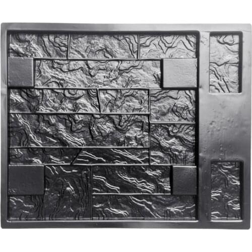 Vertical Concrete Stamps Wall Concrete Plaster Garden House Wall Stone Tiles Stone Mold Cement Bricks Maker Mould Retro