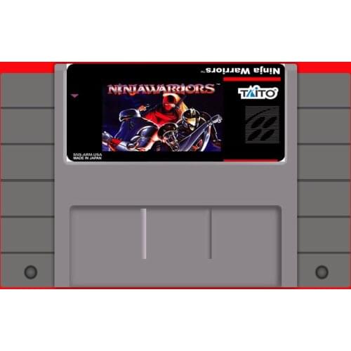 Ninja Warriors 16 bit Big Gray Game Card For USA NTSC Game Player