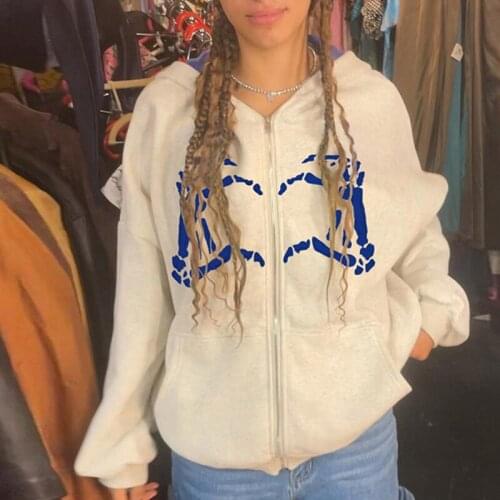 Women Personality Design Hoodie Harajuku Korean Loose Simple Sweatshirt Long-sleeved Hooded Coat 2021 Fashion Student Top Jacket