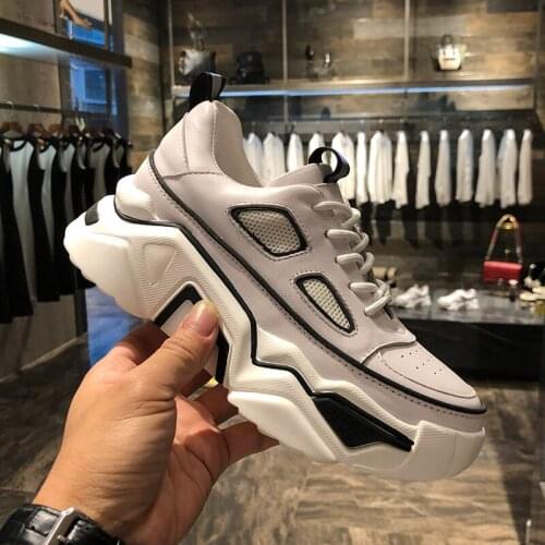 Platform Sneakers Women Autumn Leather Shoes Women Luxury Thick Sole Ladies Shoes Casual Buty Damskie Fashion Zapatos De Mujer