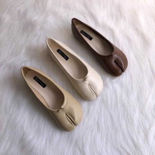 Hot Ninja Shoes Woman Microfiber Leather Comfy Flats Split Toe Slippers Soft Bottom Loafers Solid Brief Ladies Moccasins 35-40