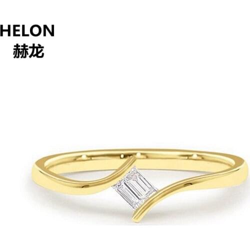 0.06ct SI-SI3/H Natural Diamonds Baguette Cut Engagement Wedding Ring Solid 14k Yellow Gold Women Ring Rose Gold White Gold