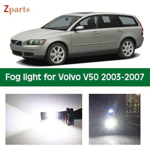 1 Pair LED Fog Light For Volvo V50 2003 - 2007 Foglamp Bulb Ice Lamp Blue White Yellow Red Daytime Running Lights 12V 6000K
