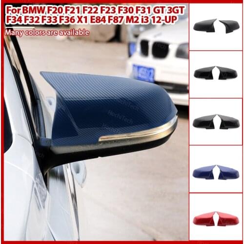 2pcs Excellent facelifted Side Wing modified Carbon Fiber Pattern Mirror Cover caps For BMW F32 F33 F36 X1 E84 F87 M2 i3
