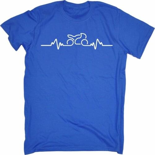 2019 Short Sleeve Cotton Man Clothing Motorbike Pulse T-SHIRT Tee Funny Joke Heartbeat Birthday Gift Present 123tusa T Shirts