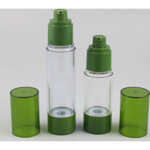 360 x 30ml 50ml Top Quality Refillable Airless Pump Bottles AS Green Cap Portable Vacuum Cosmetic Lotion Pump Moisture Bottles