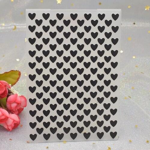 3D Heart Pattern Embossing Folders for DIY Scrapbooking Paper Card Making Craft Plastic Embossing Template Stencil