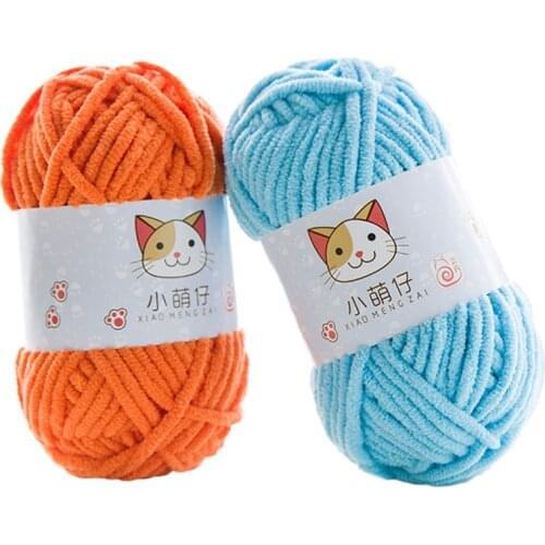 50g Thick Yarn Handmade DIY Knitting Yarn Wool Line Baby Scarf Hat Soft Chenille Yarn Knit Wol
