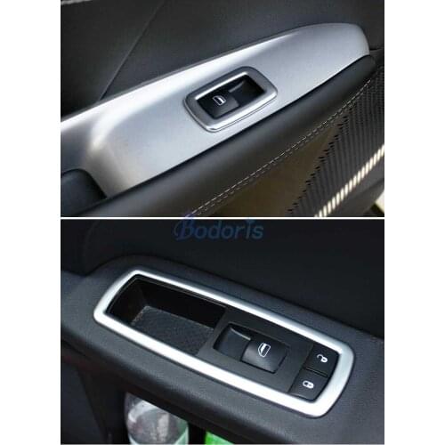 Accessories For Dodge Journey JUCV Fiat Freemont 2013-2018 Window Glass Switch Cover Overlay Trim Panel Chrome Car Styling
