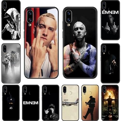 Rapper Eminem Phone case For Huawei Honor Mate 5 7 8 9 10 20 i A X Lite Pro black silicone back 3D Etui trend shell pretty