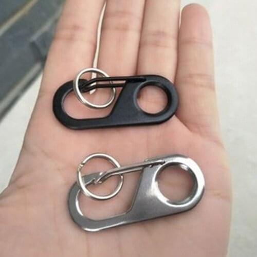 EDC outdoor camping tool 440 Stainless Steel buckle Camp Snap Safety Hook Climbing quick release carabiner Hiking Key chainFW025
