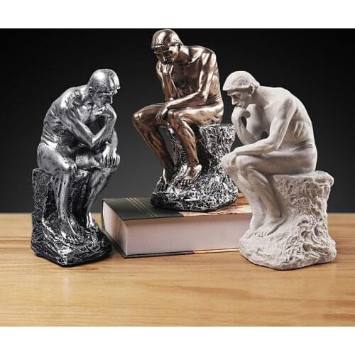 European Thinker Resin Figure Decoration Creative Home Office Bookshelf Decoration Sculpture Figure Decoration