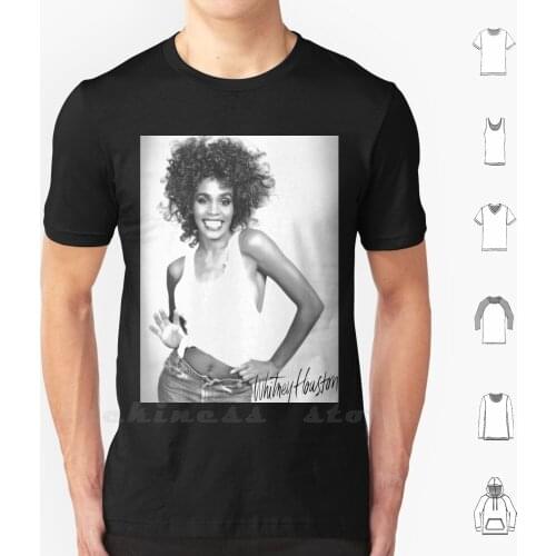 Whitney T Shirt Big Size 100% Cotton Music Pop R B Rhythm Blues Whitney 80s 90s 1980s 1990s Artist Trend Trendy Fashion Women