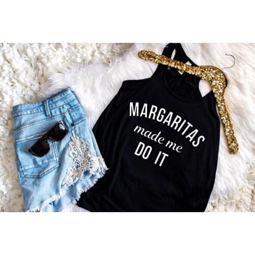 Grunge Tumblr Hipster Undershirt Singlet Fashion Vest Sleeveless Camis Garment Margaritas Made Me Do It Tank Tops Vest