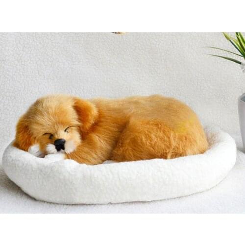 Simulation dog doll will breathe simulation real life plush toys children Christmas gift couple creative gifts home decoration theme wedding essential birthday gift