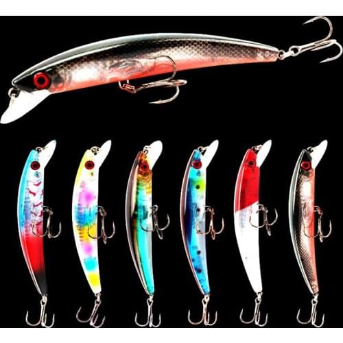 12cm/14g Artificial Minnow Floating Wobblers Fishing Lure Hard Bait Lifelike 3D Eyes Anti-corrosion Bionic Plastic Fishing Bait