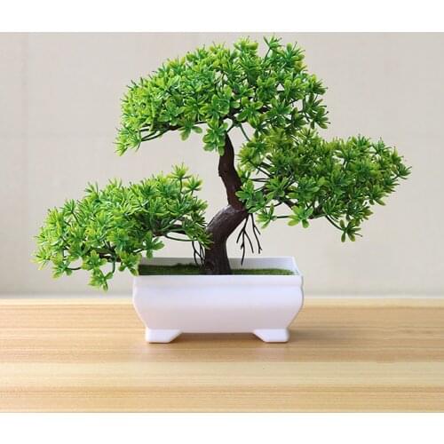 Artificial Plant Artificial Flower Home Decor Tree Pot Plant Fake Flower Potted Ornament For Home Room Garden Decoration