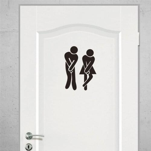 Creative Toilet Sign Wall Stickers Decoration DIY Vinyl Adesivos De Paredes Home Decal Mual Art Poster Paper